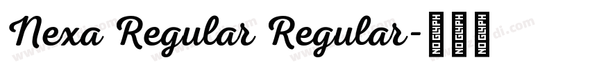 Nexa Regular Regular字体转换